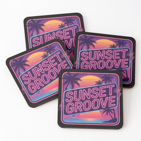 Item preview, Sunset Groove Retro Synthwave Neon Design designed and sold by SoulenCify.