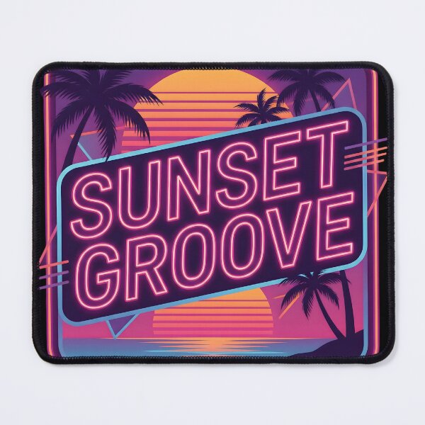 Item preview, Sunset Groove Retro Synthwave Neon Design designed and sold by SoulenCify.