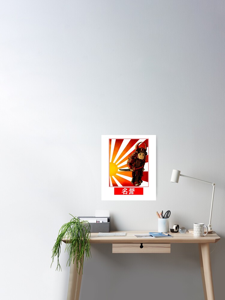 Rising Sun Samurai Blox Poster By Pengu8 Redbubble - roblox rising sun