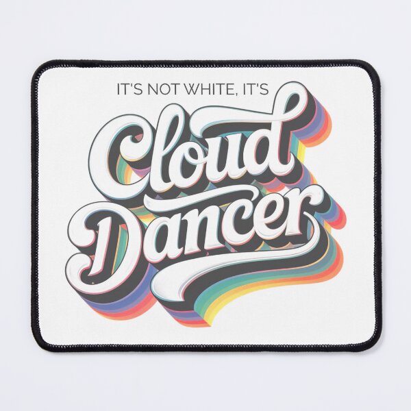 Item preview, Cloud Dancer - the new color of 2026, funny gift for graphic designer, rainbow pride, White, designed and sold by LaVacheDesign.