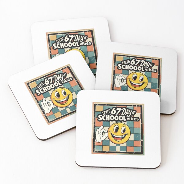 Item preview, 67th Day of School Vibes - Groovy Checkerboard 90s designed and sold by w66aboo.