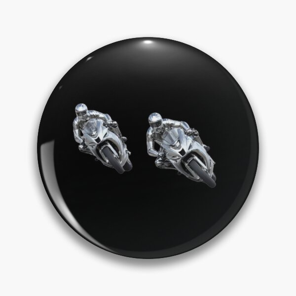 Item preview, Two motorbike riders turning in a race curve_14_Metallic paint designed and sold by Aariq.