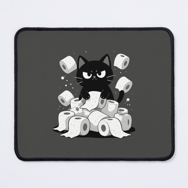 Item preview, Cat bathroom Funny Toilet Paper Cat Shirt – Mischievous Cat Chaos – Cute Pet Humor Design designed and sold by Uglyandcute.