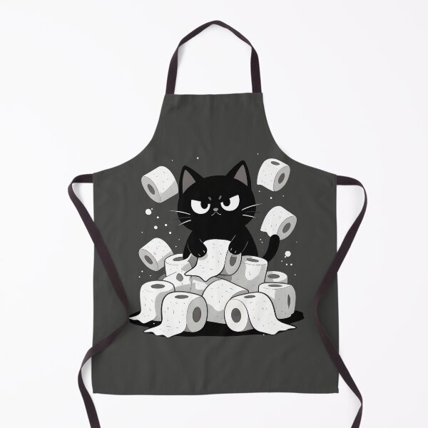 Item preview, Cat bathroom Funny Toilet Paper Cat Shirt – Mischievous Cat Chaos – Cute Pet Humor Design designed and sold by Uglyandcute.