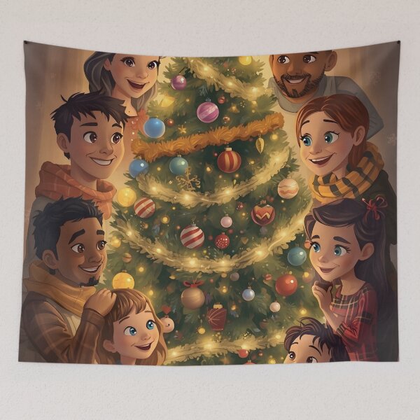 Item preview, Cozy Family Holiday Gift Exchange Art designed and sold by Valeree Store.