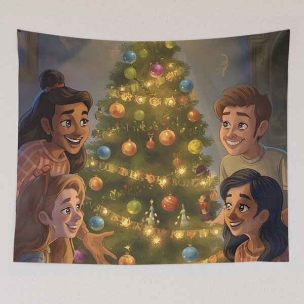 Item preview, Festive Family Together Christmas Illustration designed and sold by Valeree Store.