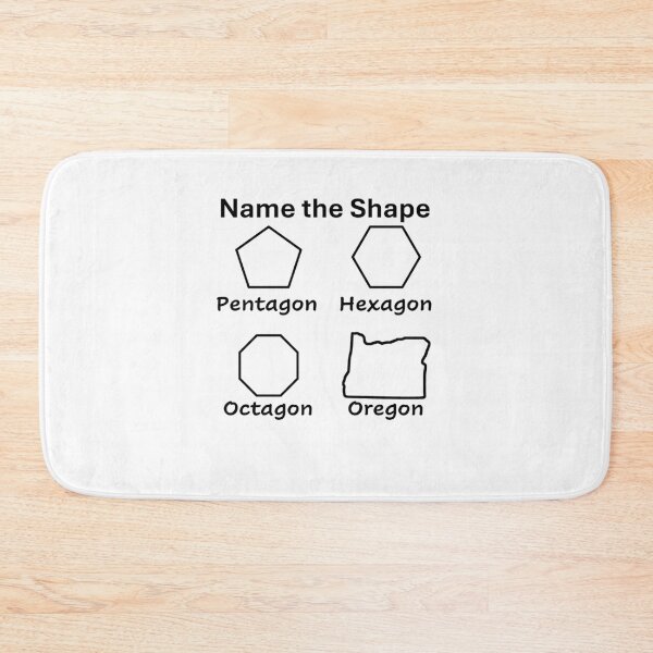 Item preview, Funny Nerdy Name the Shape Pentagon Hexagon Octagon Oregon Geometry Math Teacher Black Text designed and sold by MathWare MathClips.