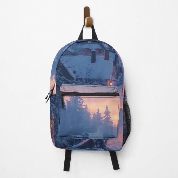 Item preview, Snowy Village at Dusk Winter Illustration designed and sold by Valeree Store.