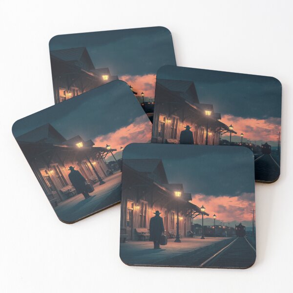Item preview, Old Western Train Station At Dusk designed and sold by Rtymer.