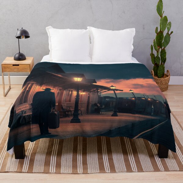 Item preview, Old Western Train Station At Dusk designed and sold by Rtymer.