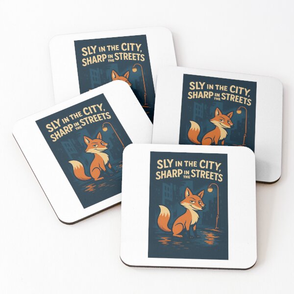 Item preview, Urban Fox Noir – Clever Cartoon Animal Illustration for Animal Lovers designed and sold by WhimsyByPaul.redbubble.com.