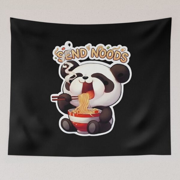 Item preview, Send Noods – Funny Cute Panda Eating Ramen designed and sold by FluffinCool.