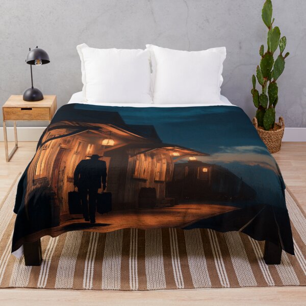Item preview, Old Western Train Station At Dusk designed and sold by Rtymer.