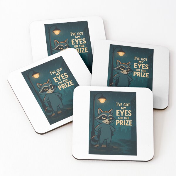 Item preview, Urban Raccoon Noir – Witty City Animal Illustration for Animal Lovers designed and sold by WhimsyByPaul.redbubble.com.