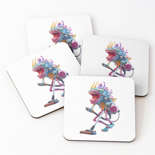 Item preview, Cartoon Monster with Vacuum Cleaner designed and sold by AlexLineArt.