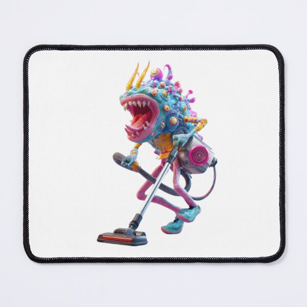 Item preview, Cartoon Monster with Vacuum Cleaner designed and sold by AlexLineArt.