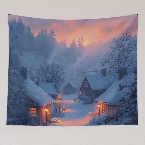 Item preview, Warm Window Lights Cozy Winter Village designed and sold by Valeree Store.