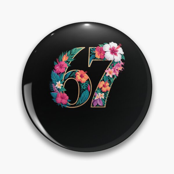 Item preview, 67 Floral Flower Gen 67Th Birthday Number 67 designed and sold by TysonLangosh.