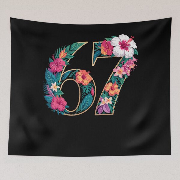 Item preview, 67 Floral Flower Gen 67Th Birthday Number 67 designed and sold by TysonLangosh.