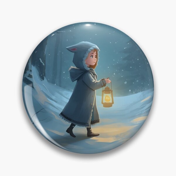 Item preview, Snowy Forest Girl Fantasy Christmas Art designed and sold by Valeree Store.