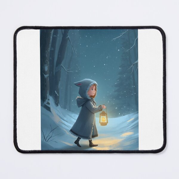 Item preview, Snowy Forest Girl Fantasy Christmas Art designed and sold by Valeree Store.
