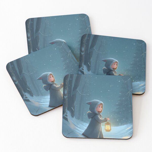 Item preview, Snowy Forest Girl Fantasy Christmas Art designed and sold by Valeree Store.