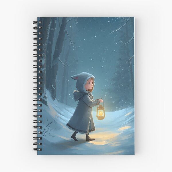 Item preview, Snowy Forest Girl Fantasy Christmas Art designed and sold by Valeree Store.