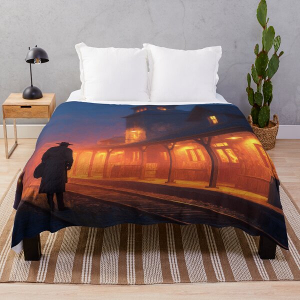 Item preview, Old Western Train Station At Dusk designed and sold by Rtymer.