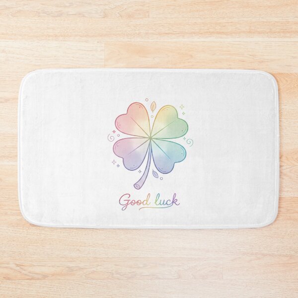 Item preview, Kawaii Rainbow Four-Leaf Clover - Good Luck Charm designed and sold by Minimochi Art.