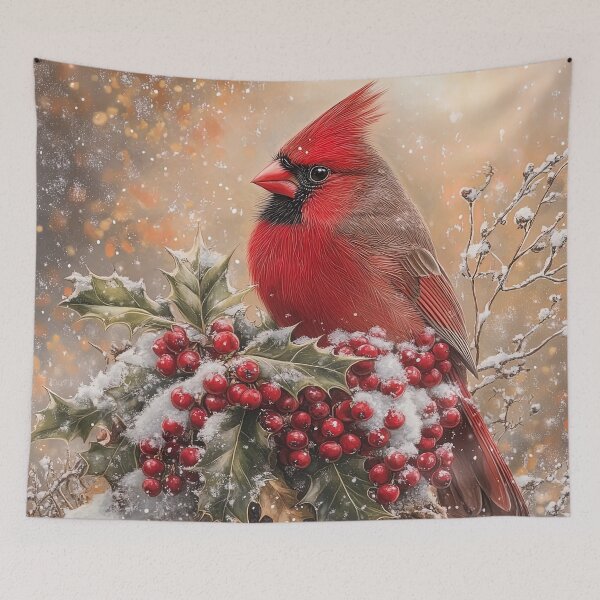 Item preview, Scarlet Stillness Beneath Falling Snow designed and sold by bloorose.