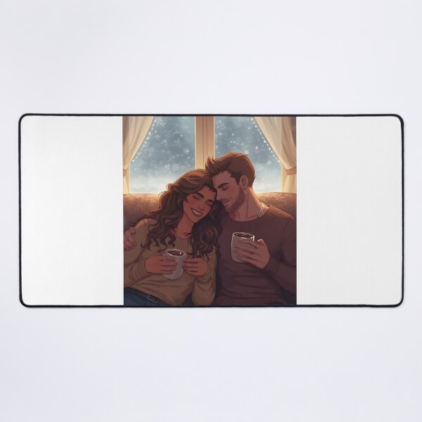 Item preview, Couple by Window Cozy Winter Illustration designed and sold by Valeree Store.