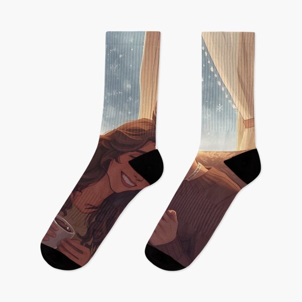 Item preview, Couple by Window Cozy Winter Illustration designed and sold by Valeree Store.