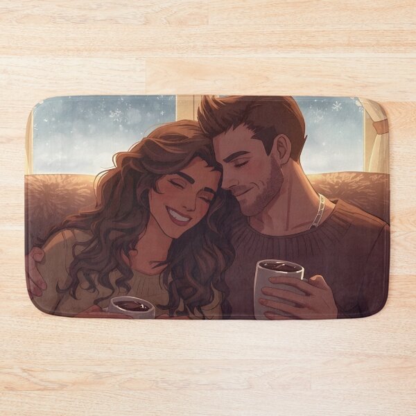 Item preview, Couple by Window Cozy Winter Illustration designed and sold by Valeree Store.