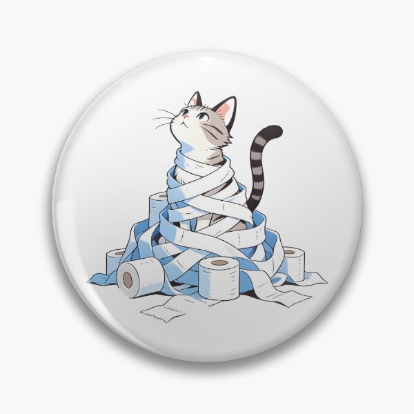 Item preview, cat bathroom Funny Toilet Paper Cat Shirt – Mischievous Cat Chaos – Cute Pet Humor Design designed and sold by Uglyandcute.