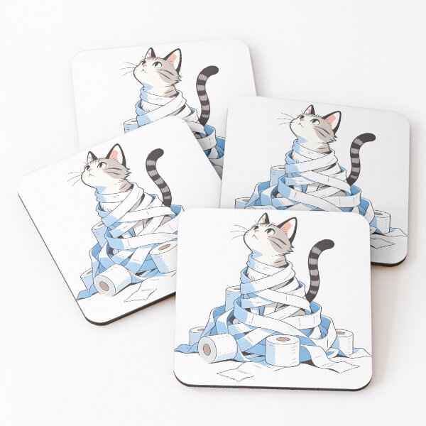 Item preview, cat bathroom Funny Toilet Paper Cat Shirt – Mischievous Cat Chaos – Cute Pet Humor Design designed and sold by Uglyandcute.