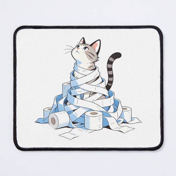 Item preview, cat bathroom Funny Toilet Paper Cat Shirt – Mischievous Cat Chaos – Cute Pet Humor Design designed and sold by Uglyandcute.