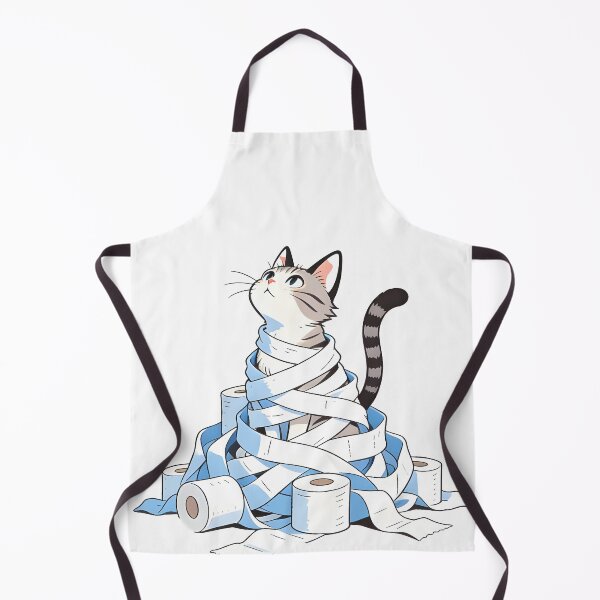 Item preview, cat bathroom Funny Toilet Paper Cat Shirt – Mischievous Cat Chaos – Cute Pet Humor Design designed and sold by Uglyandcute.