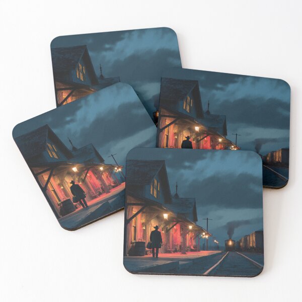 Item preview, Old Western Train Station At Dusk designed and sold by Rtymer.