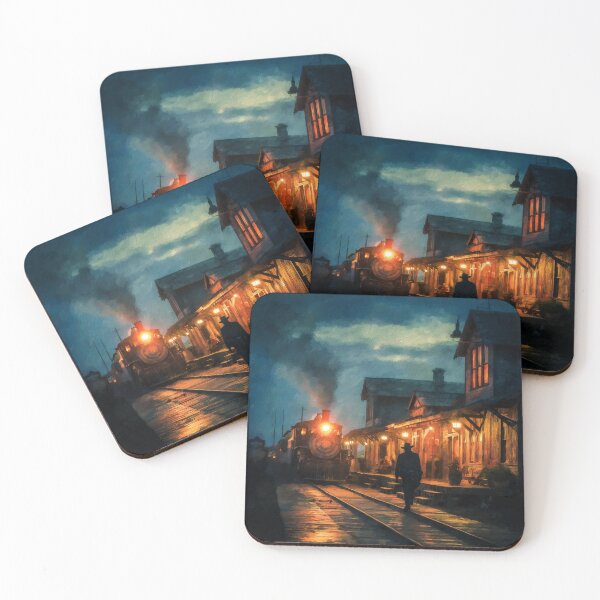 Item preview, Old Western Train Station At Dusk designed and sold by Rtymer.
