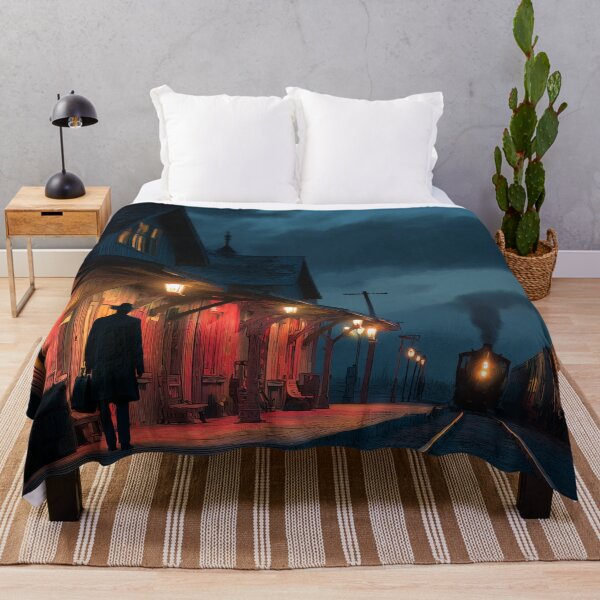 Item preview, Old Western Train Station At Dusk designed and sold by Rtymer.