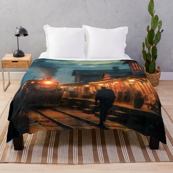Item preview, Old Western Train Station At Dusk designed and sold by Rtymer.