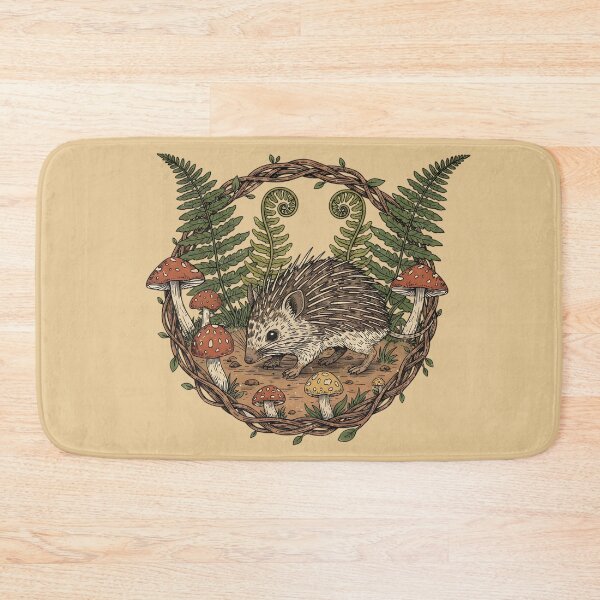 Item preview, Woodland Tenrec With Ferns And Mushrooms designed and sold by BirdsnStuff.