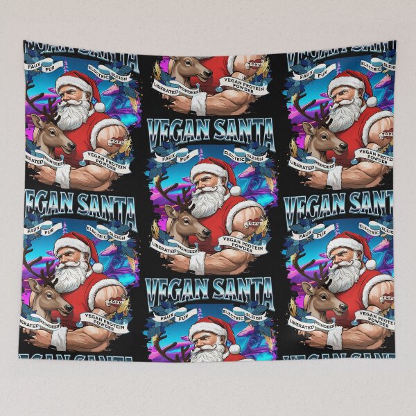 Item preview, Badass Christmas Vegan Santa designed and sold by Cult of Seitan.