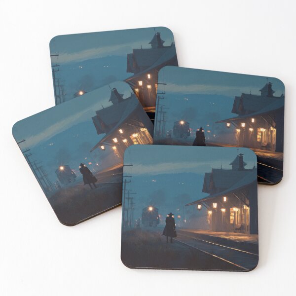 Item preview, Old Western Train Station At Dusk designed and sold by Rtymer.