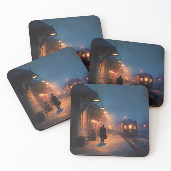 Item preview, Old Western Train Station At Dusk designed and sold by Rtymer.