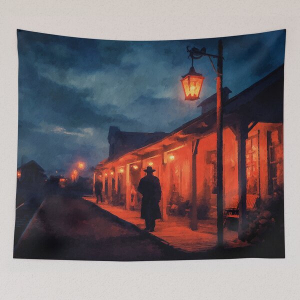 Item preview, Old Western Train Station At Dusk designed and sold by Rtymer.