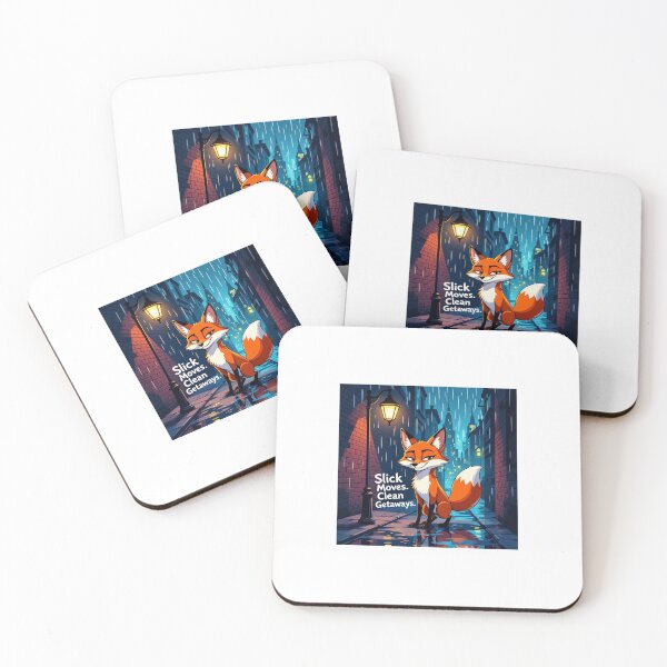 Item preview, Urban Noir Fox – Slick Moves Clean Getaways | Bold Vector Animal Art designed and sold by WhimsyByPaul.redbubble.com.