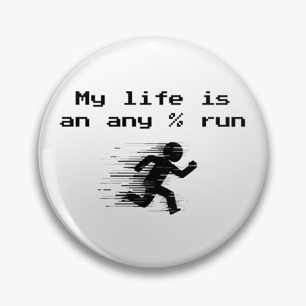 Item preview, Pixel Speedrunner Design - My Life Is an Any% Run designed and sold by PHRASEandSTYLE.