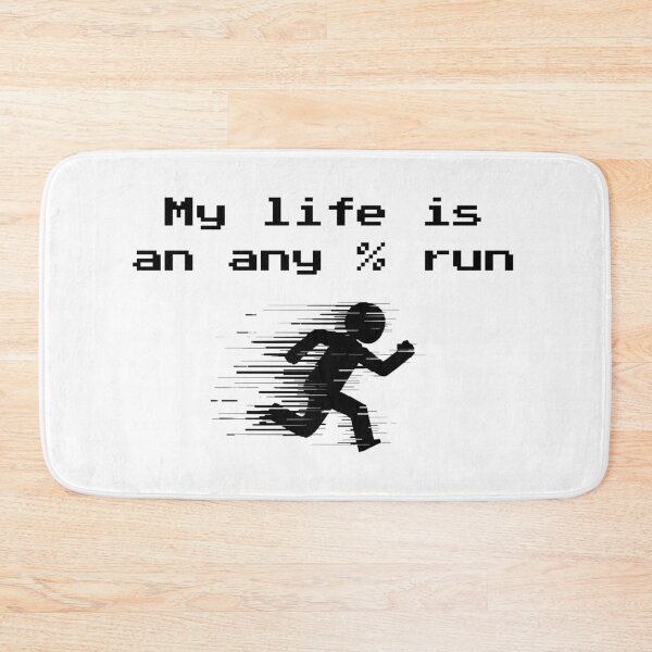 Item preview, Pixel Speedrunner Design - My Life Is an Any% Run designed and sold by PHRASEandSTYLE.