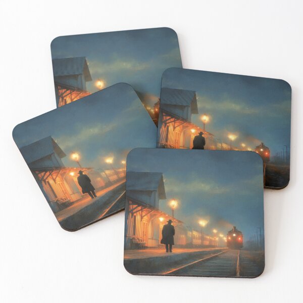Item preview, Old Western Train Station At Dusk designed and sold by Rtymer.